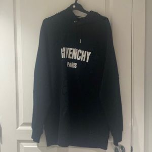 Givenchy black destroyed logo hoodie Size XS